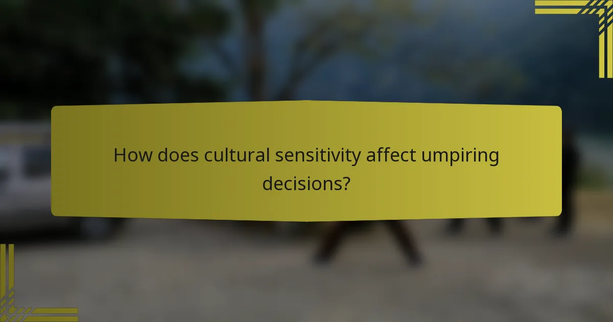 How does cultural sensitivity affect umpiring decisions?